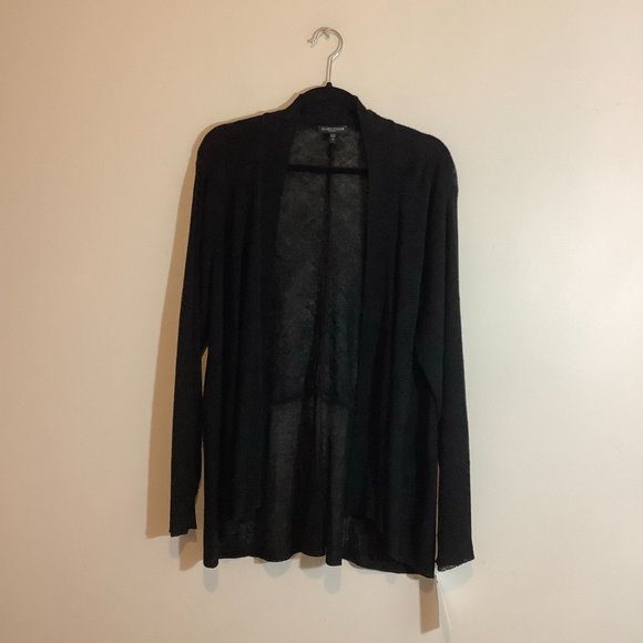 Eileen Fisher black long sleeve open knit cardigan size 2X - Picture 6 of 6
